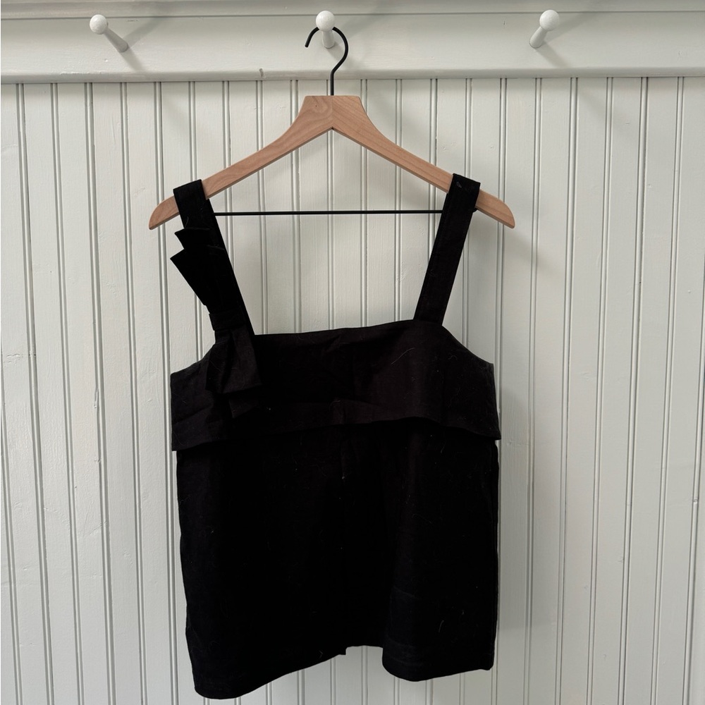 Sézane Bow Black Tank Top